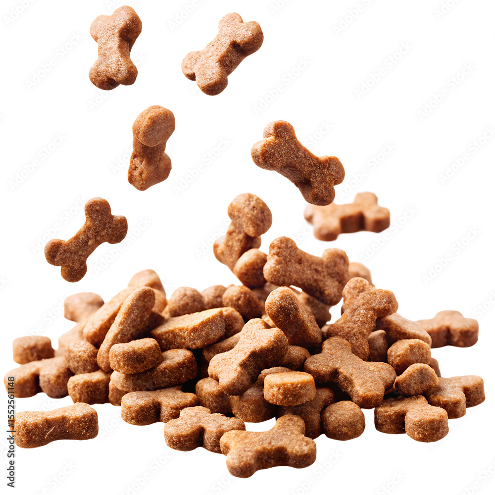 Fototapeta premium Dog or cat food isolated on transparent background, cutout. Pet food.