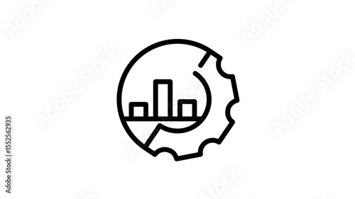 icon line motion graphic analysis settings