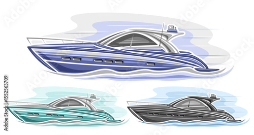 Vector sport Motor Boat set