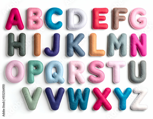 Handmade Plush Alphabet Letters A Complete Set for Crafts and Decor