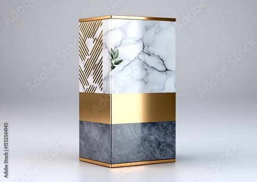 Elegant marble and gold packaging design