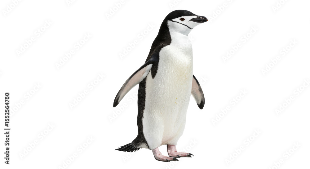 Naklejka premium Adorable Gentoo Penguin Isolated.