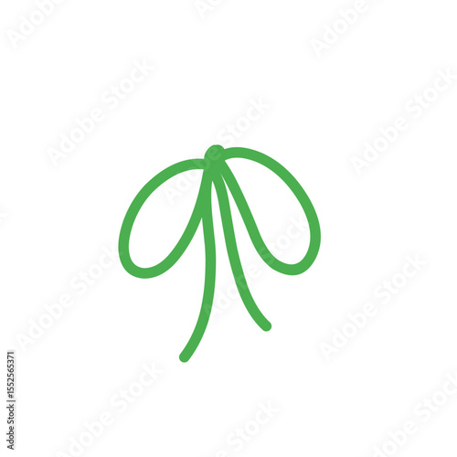simple green ribbon bow
