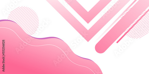 White colour abstract background with pink colour wave pattern shape and dynamic shapes composition design pattern with rounded shapes design background vector illustration.