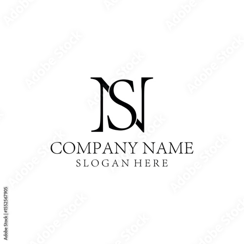 SN Letter Logo Design Template 