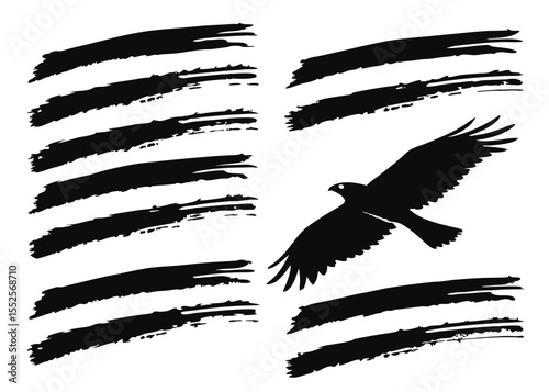 Grunge Stroke Lines and Ink Marker Smears. Vector Brush Pen Strokes with Spray Splashes, Dirty Drips, and Highlighter Underlines. Creative Set for Background Frames and Callout Borders.


