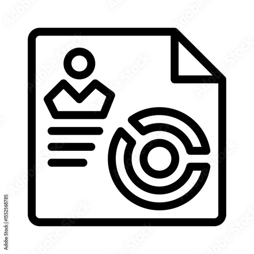 infographic resume line icon