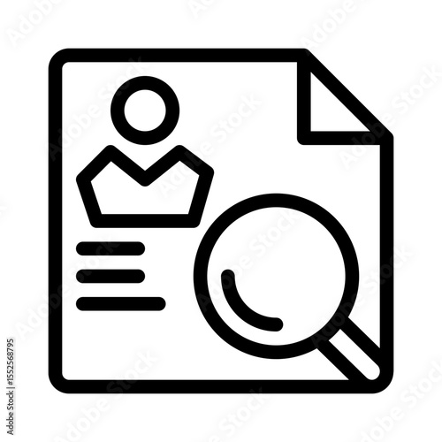 resume search line icon