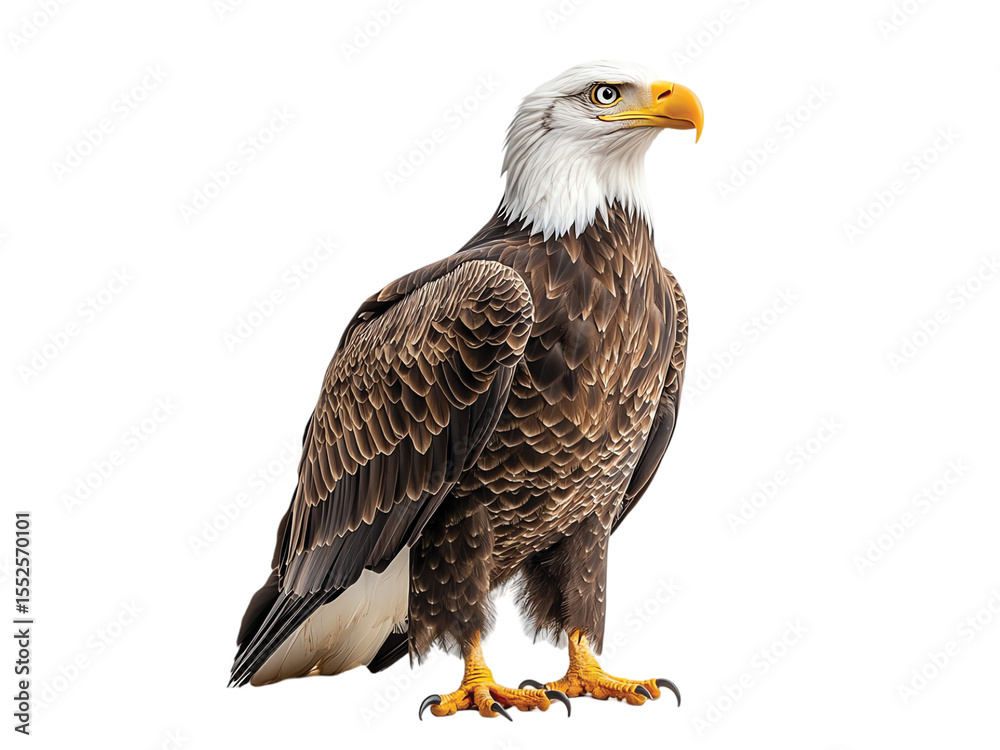 Fototapeta premium a bald eagle isolated on transparent background png