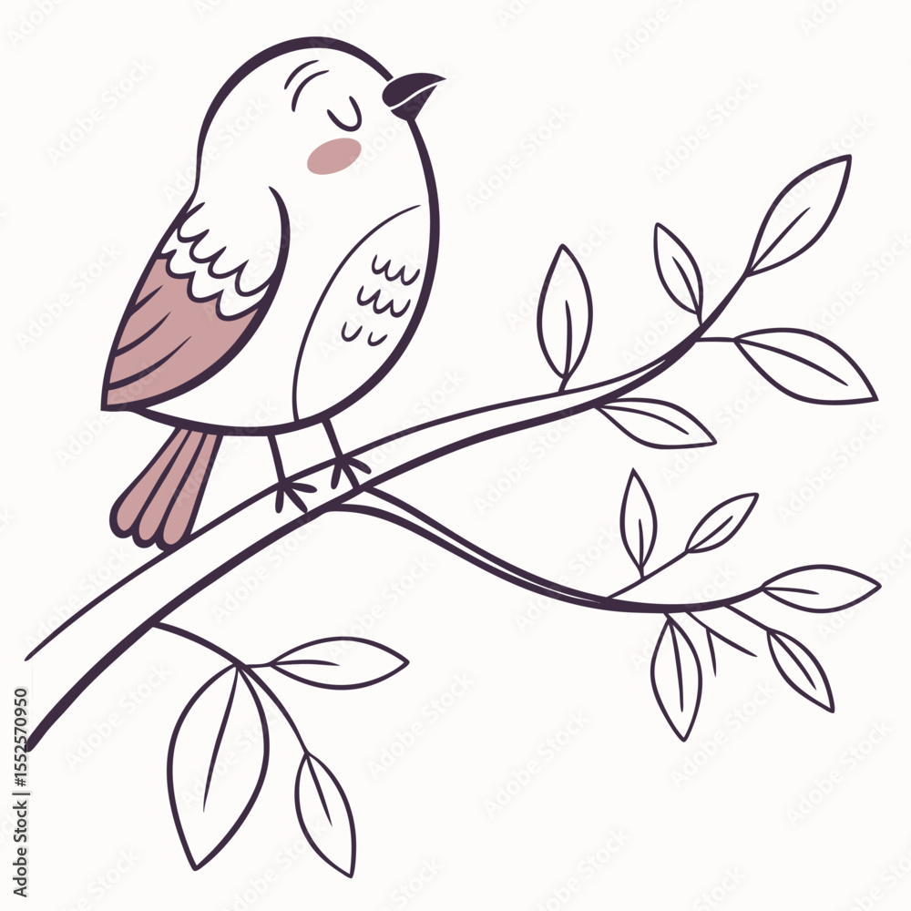 Obraz premium Melody in the Branches vector 