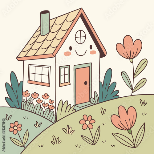 Dreamy Cozy House vector 

