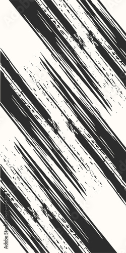 Minimilist abstract black and white pattern featuring vertical jagged lines resembling a brushstroke design style vector