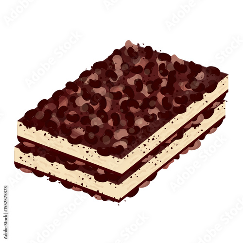 Vector Illustration Logo Clipart Whole layered Rice Cake Pat Sirutteok