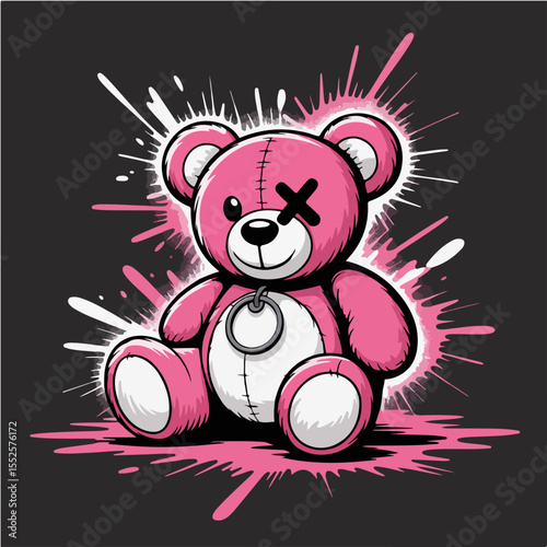 bear teddy t-shirt design