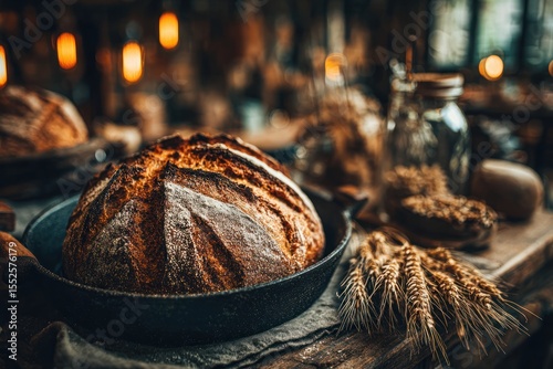Artisan sourdough baking event rustic bakery culinary experience cozy interior close-up view craftsmanship and tradition