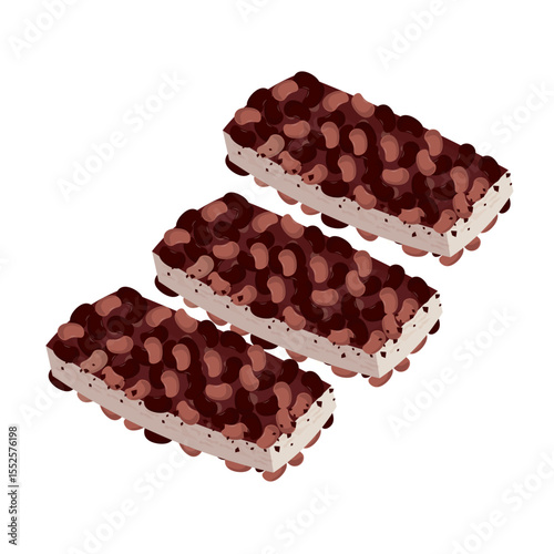 Vector Illustration Logo Clipart Delicious Korean Sirutteok Slices Isolated