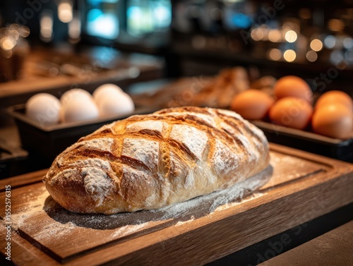 Baking fresh sourdough bread at a cozy bakery in the heart of the city a warm culinary experience