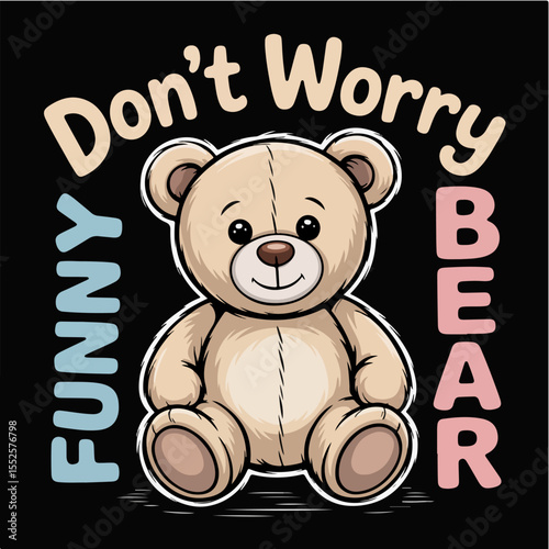 funny bear teddy t-shirt design