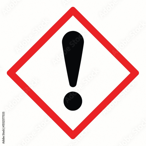 Exclamation Mark Hazard Symbol - GHS Warning Sign