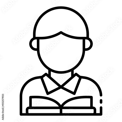 reading student outline icon for learner identity