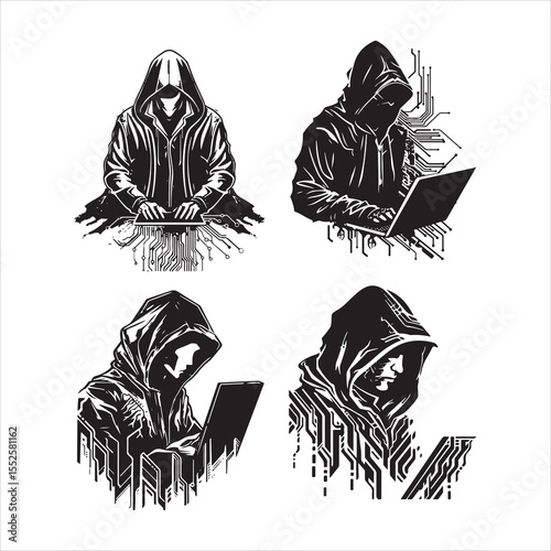 hacker working on laptop, computer, laptop, hacker, internet, thief, security, technology, business, crime, woman, hacking, theft, mask, danger, person, criminal, steal, fraud, stealing, data, cyber, 