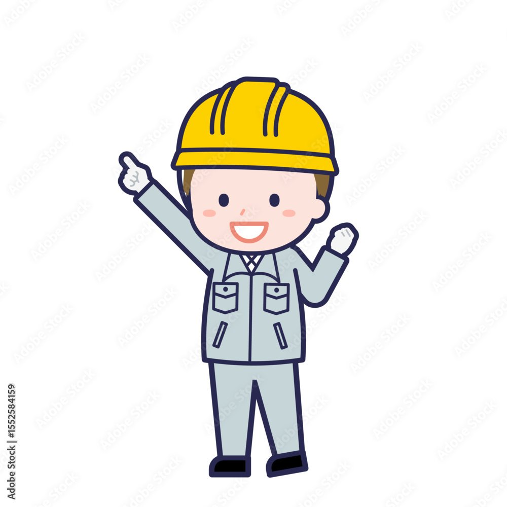 工事作業員/ななめ/男性 05 工事作業員/ななめ/男性 05