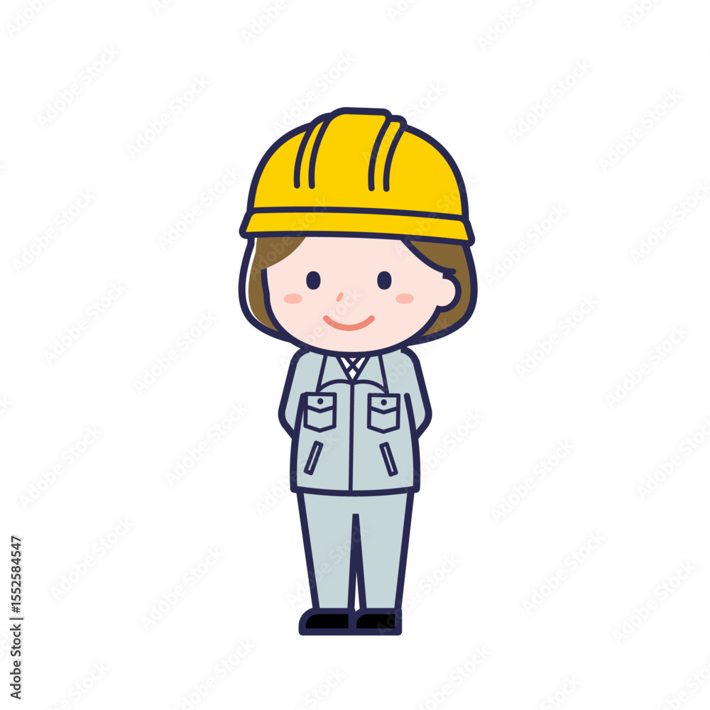 工事作業員/ななめ/女性 28 工事作業員/ななめ/女性 28