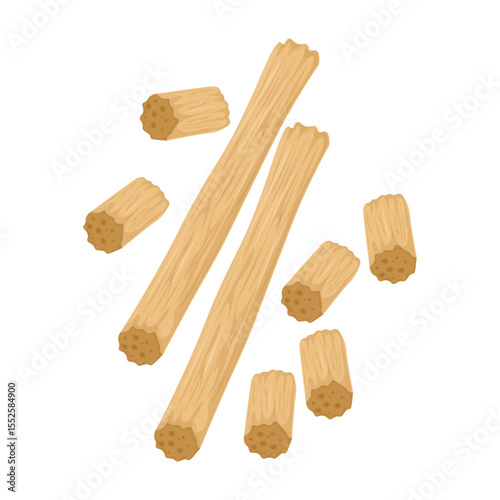 Vector Illustration Logo Clipart Korean Stick Taffy or Changpyeong Yeot 
