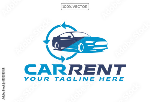 Car rental Vector logo design illustration template element