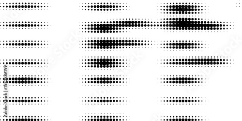 grunge Halftone white and black dots pattern and black gradient grunge texture background. Dotted line comic sport style vector illustration