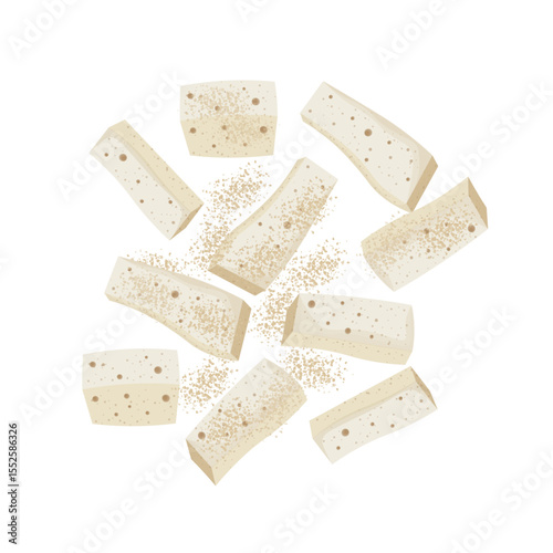 Vector Illustration Logo Clipart Korean Traditional Dessert Candy Yeot 
