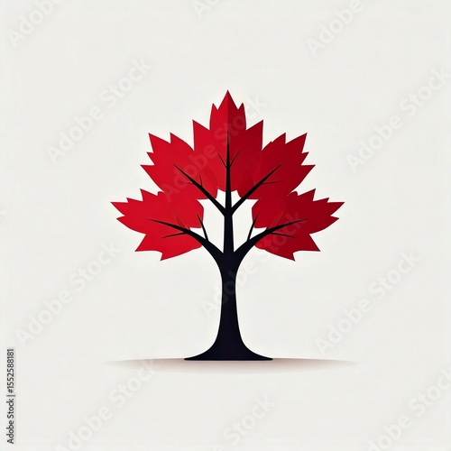 simple tree logo on isolated white background