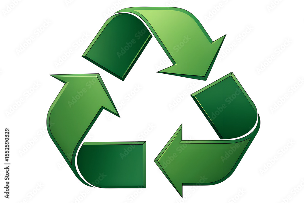 Fototapeta premium Green Recycling Symbol Icon Design