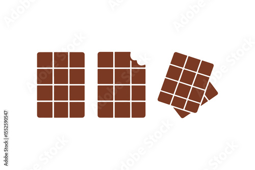 Chocolate Bar Vector Illustration for Sweet Treat and Food Concepts on White Background