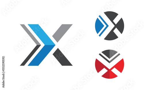 X Letter Branding design Logo Template illustration v.21