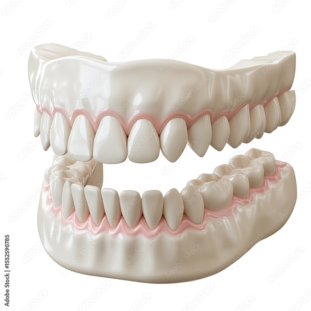 Fototapeta premium 3D model of a human jaw with teeth