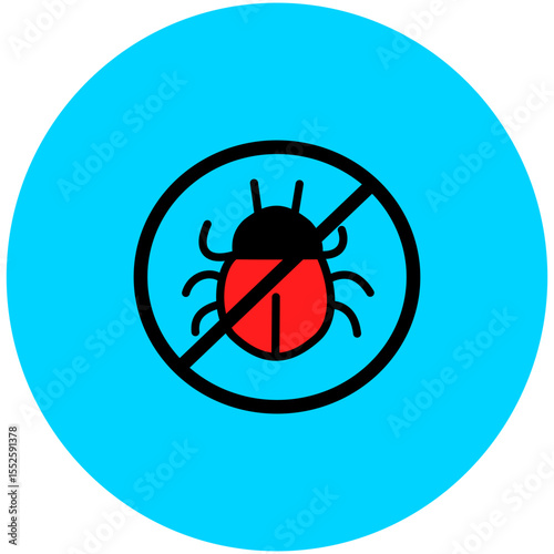  A bold, simplified icon of a virus, perfect for conveying concepts of digital threats, cyber security, or biological contagion. 