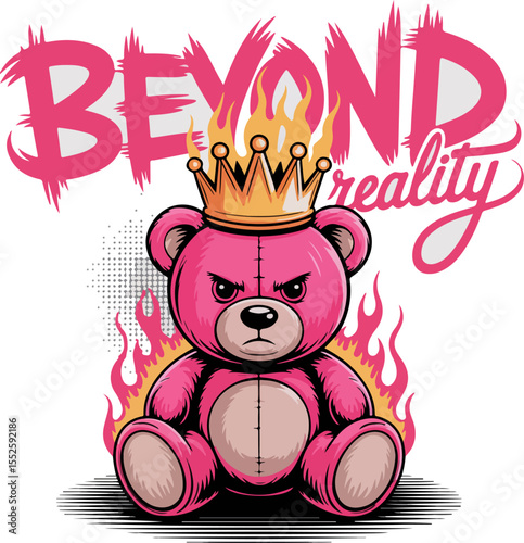 beyond  teddy bear t-shirt design