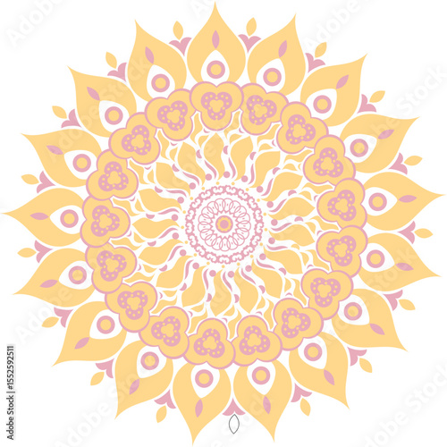 Ornate Circular Mandala Multicolored Designs vector and patten file.