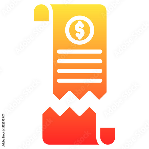 split bills feature glyph gradient icon