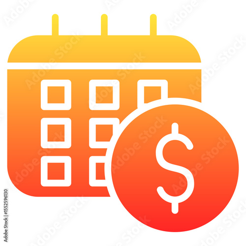 installment payments glyph gradient icon
