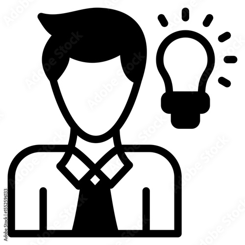 Idea outline mixed icon