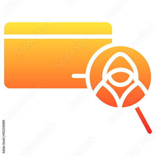 fraud detection glyph gradient icon