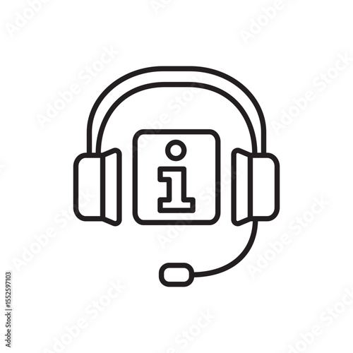 headset headphone icon. customer service icon. help and support symbol. icon symbol compatible for technical support, service hotline, information center. vector illustration.,