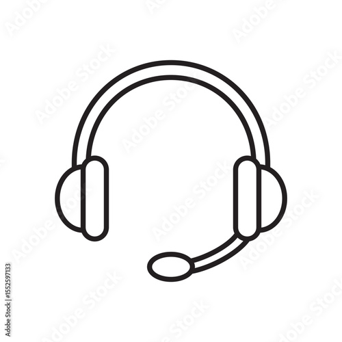 headset headphone icon. customer service icon. help and support symbol. icon symbol compatible for technical support, service hotline, information center. vector illustration.,