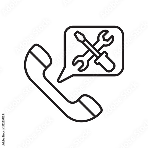 telephone icon. customer service icon. help and support symbol. icon symbol compatible for technical support, service hotline, information center. vector illustration.