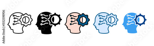 Critical thinking Icon Set Multiple Style Collection