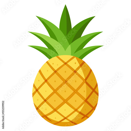 Pineapple full, isolated on white background