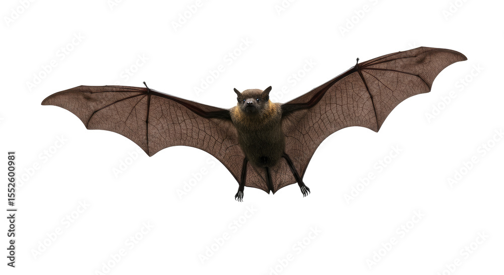 Obraz premium Flying Fox Bat Isolated on White.