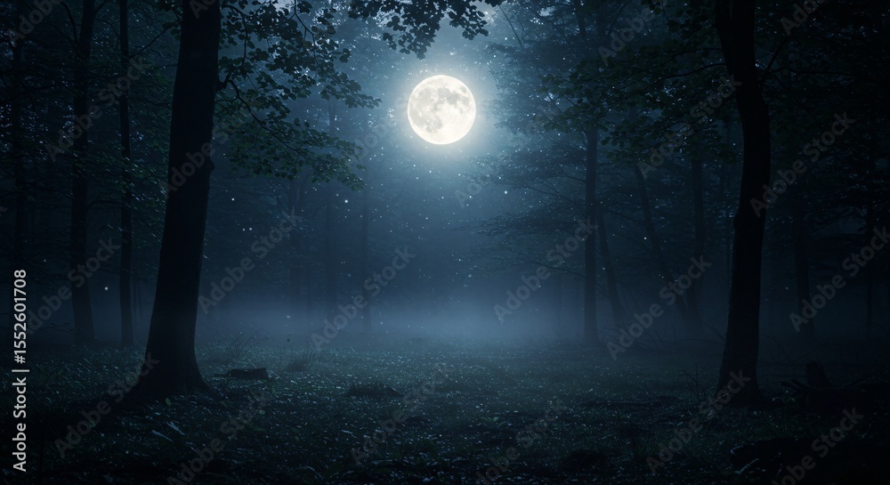 Fototapeta premium night in the forest background